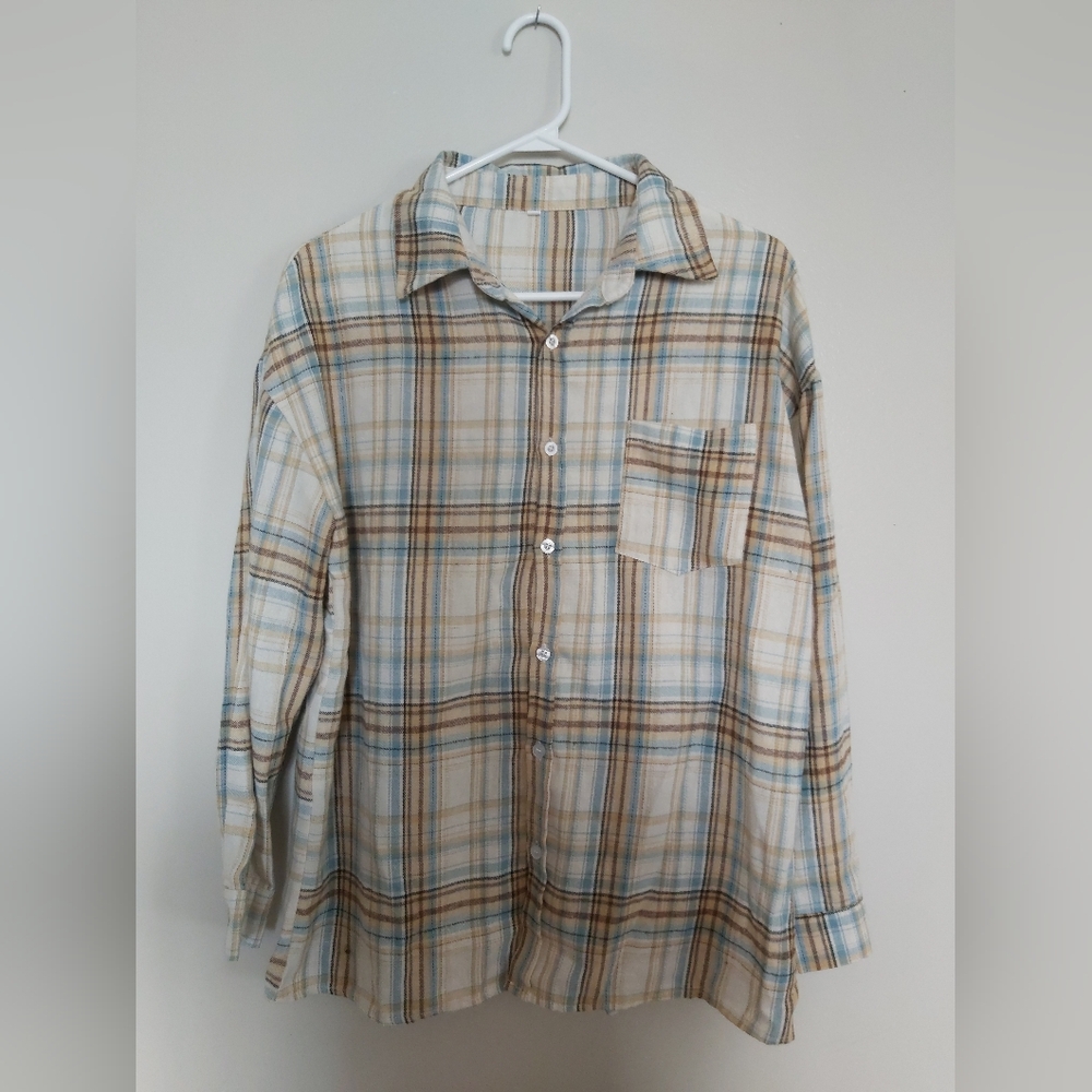 SHEIN Plaid Top